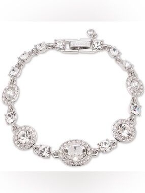 Givenchy Silver Crystal Flex Bracelet